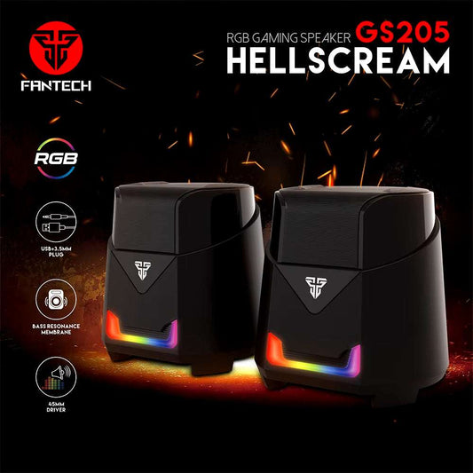 Parlantes Gamer HELLSCREAM GS205: Sonido y Estilo RGB para tu Setup