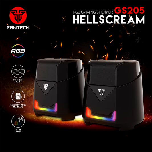 Parlantes Gamer HELLSCREAM GS205: Sonido y Estilo RGB para tu Setup