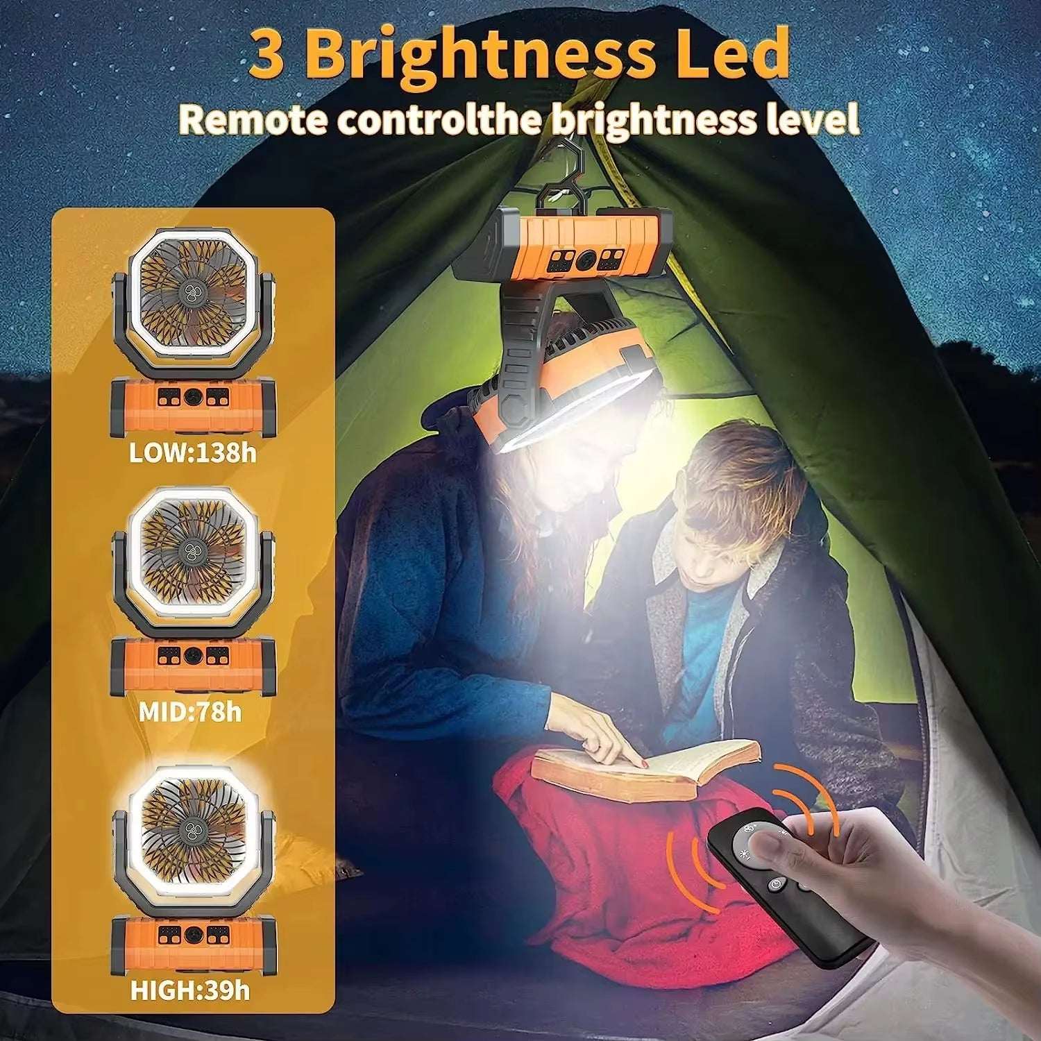 Ventilador Portátil Pro 20,000 mAh: Aire Potente, Iluminación y Power Bank Todo-en-Uno