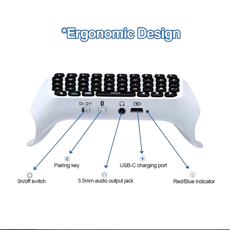 Teclado Bluetooth Chatpad para PS5